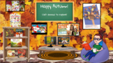 Autumn Fall Themed Bitmoji Virtual Classroom Template - Fu