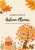 Autumn Fall Themed Daily Journal Planner, Autumn Activitie