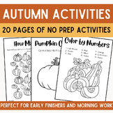 Autumn/Fall Independent activities | K-Elementary | Early 
