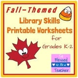 Autumn / Fall-Themed Library Skills Printable Worksheets f