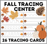 Autumn / Fall Tracing Center | 26 Tracing Cards | Fine Mot