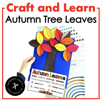 Preview of Autumn Tree Leaves Counting and Writing Craft