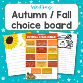 Autumn Fall Writing Choice board
