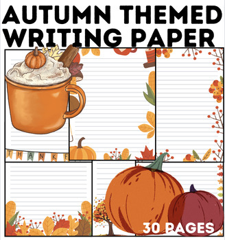 Preview of Autumn Fall Writing Pages | Lined Paper