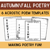 Autumn/Fall themed acrostic poem templates