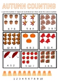Autumn/Fall themed counting practice activities bundle