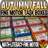 Autumn Fine Motor Task Boxes 4 x 6 Hands On Activities Fal