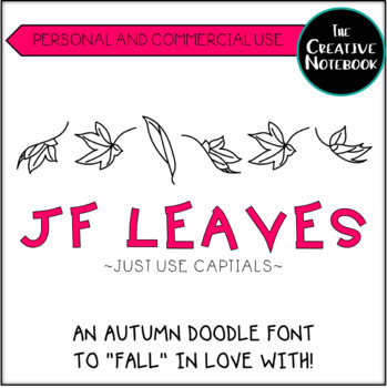 Preview of Autumn Font, Thanksgiving Font, Doodle Font, Personal or Commercial JF Leaves