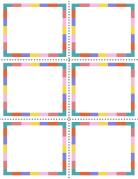 Autumn Frames Task Cards Templates Clip Art Set 9 by Mercedes Merrell