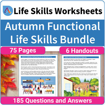 Preview of Fall Functional Life Skills Bundle for Middle and High School Special Education