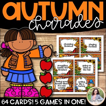 Preview of Autumn & Fall Charades & Other Games {5 Games in 1, + Gameboards!}