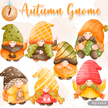 Preview of Autumn Gnome Clipart, Fall Clipart