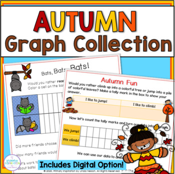 Preview of Autumn Graphs and Tally Marks - Fall Data Collection Activities