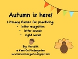 Autumn Is Here: Literacy Games Pack
