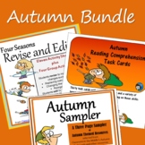 Autumn Language Arts Bundle - Task Cards, Reading and Writ