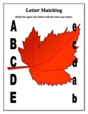 Autumn Leaf ABC Letter Matching Worksheets