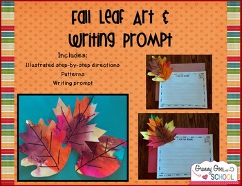 Preview of Autumn Leaf Art and Writing Prompt