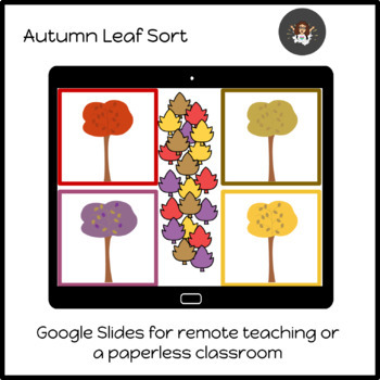 Preview of Autumn Leaf Sorting, Google Slide, FREE