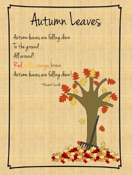 Preview of Autumn Leaves: A poem for young children