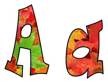 Autumn Leaves Bulletin Board Letters by Funtastic Fonts For Everyday ...