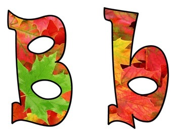 Autumn Leaves Bulletin Board Letters by Funtastic Fonts For Everyday ...