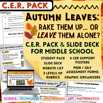 Preview of Autumn Leaves CER Middle School Rake Leaves When They Fall, or Leave Them Alone?