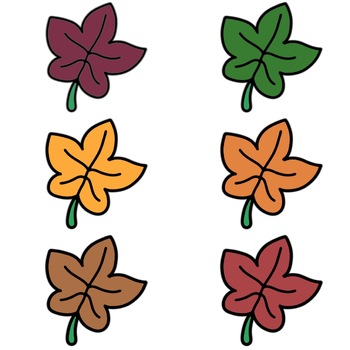 Preview of Autumn Leaves (Clipart) Set of 6
