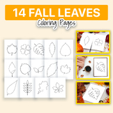 Autumn Leaves Coloring Pages - Set of 14 Printable Kids' F