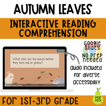 Preview of Autumn Leaves Interactive Reading Comprehension