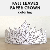 Autumn Leaves Paper Crown Fall Hat Printable Coloring Craf