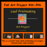 Autumn Leaves Printmaking Art Project