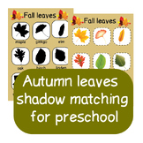 Autumn Leaves Shadow Matching: Montessori Printable for Pr