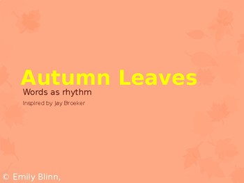 Preview of Autumn Leaves - Word Chain Activity