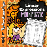 LINEAR EXPRESSIONS COMMON CORE MATH PUZZLE - FALL LEAVES!