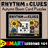 Autumn MUSIC RHYTHM MATH LOGIC PUZZLES Boom Cards Fall Mus