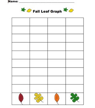 Preview of Autumn Math Leaf Graph