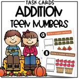 1st Grade | Teen Numbers 11–19 Addition | Task Cards | Autumn