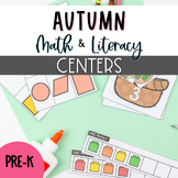 Autumn Math and Literacy Centers for Preschool 