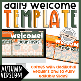 Autumn Morning Welcome Template | Agenda Slides | Daily Schedule