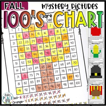 Preview of Fall Mystery Picture 100s Chart