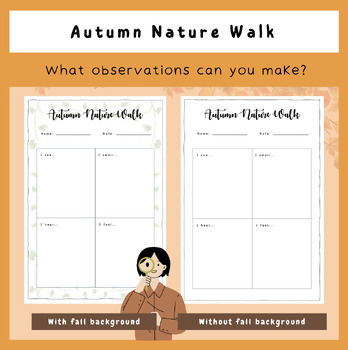 Preview of Autumn Nature Walk | Fall Season | November | Making Observations