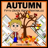 Autumn No Prep Math 5th Grade | Math Enrichment | Math Rev