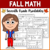 Autumn No Prep Math 7th Grade | Math Enrichment | Morning 