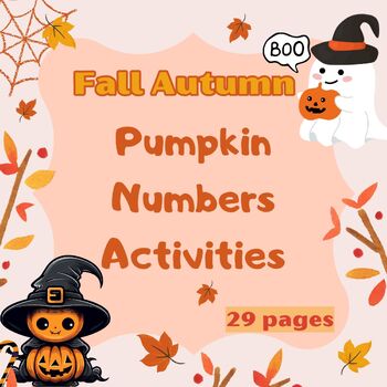 Preview of Autumn Numbers Worksheets - Pumpkin Numbers activities