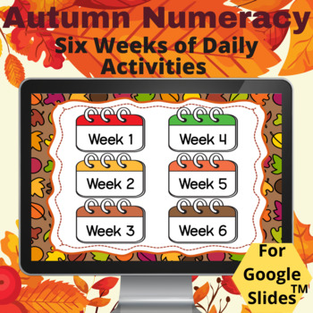 Preview of Autumn Numeracy: 6 Weeks of Daily Practice with numbers from 0 to 20
