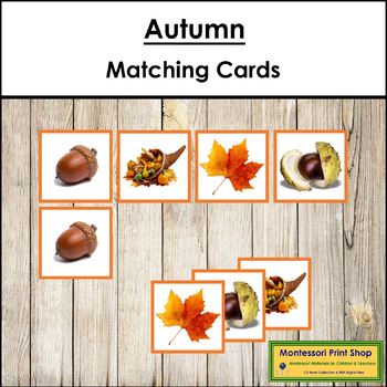 Autumn Matching Cards by Montessori Print Shop | TpT