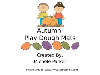 Preview of Autumn Play Dough/Play-Doh/Playdough Mat FREEBIE