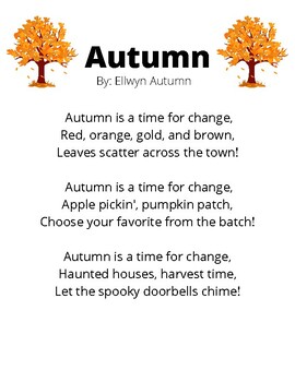 Autumn Poem by Ellwyn Autumn | TPT