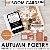 Autumn Poetry Elements BOOM Cards™ & Task Cards for DIGITA