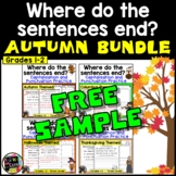 Writing Capitalization and Punctuation Practice FREE FALL SAMPLER